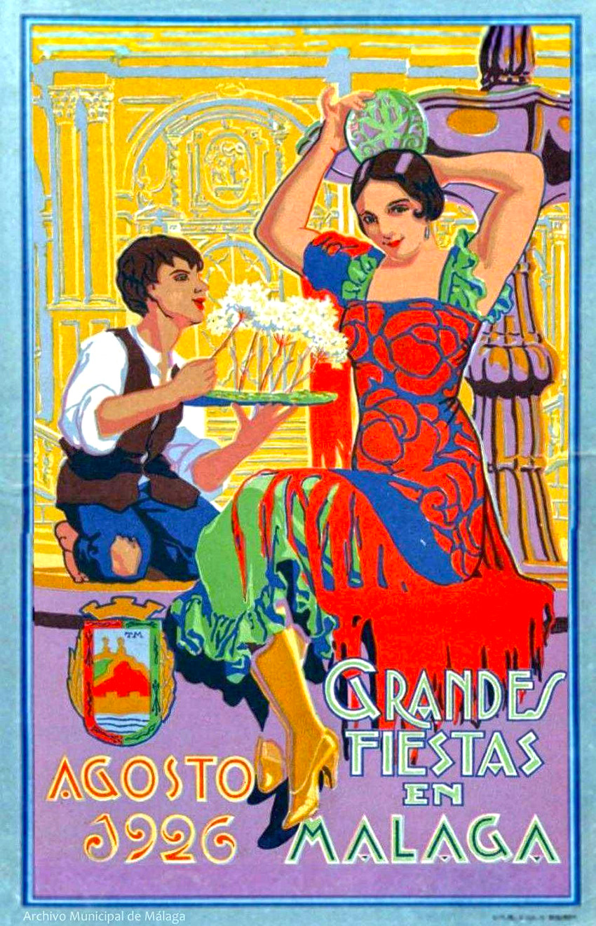 Cartel anunciador de la feria. Málaga 1926